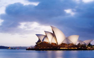 The Sydney Opera House at twilight. Sydney, New South Wales, Australia